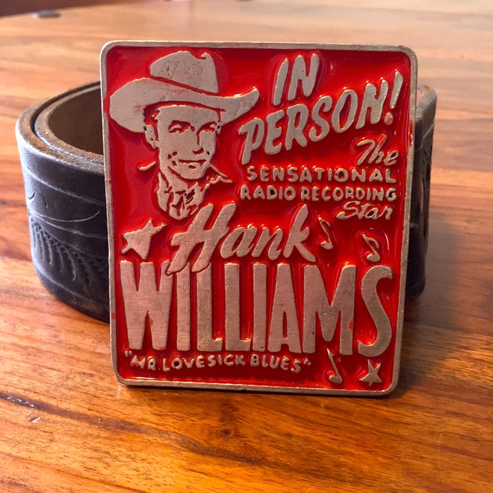 Cowgirls Hank Williams belt buckle